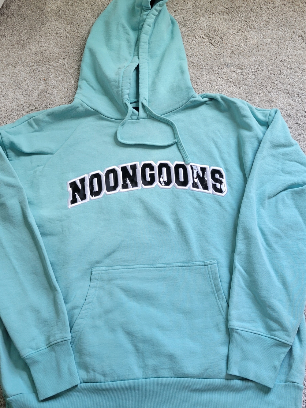 NWOT Men's XL Teal  Logo Hoodie